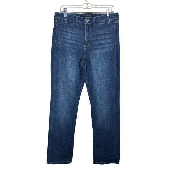 Liverpool Los Angeles Denim - Liverpool Los Angeles High Rise Straight Medium Wash Jeans Size 12, 31 Length